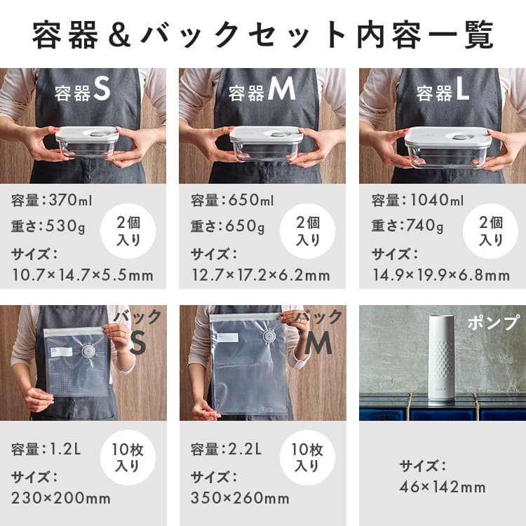 容器＆バッグセット