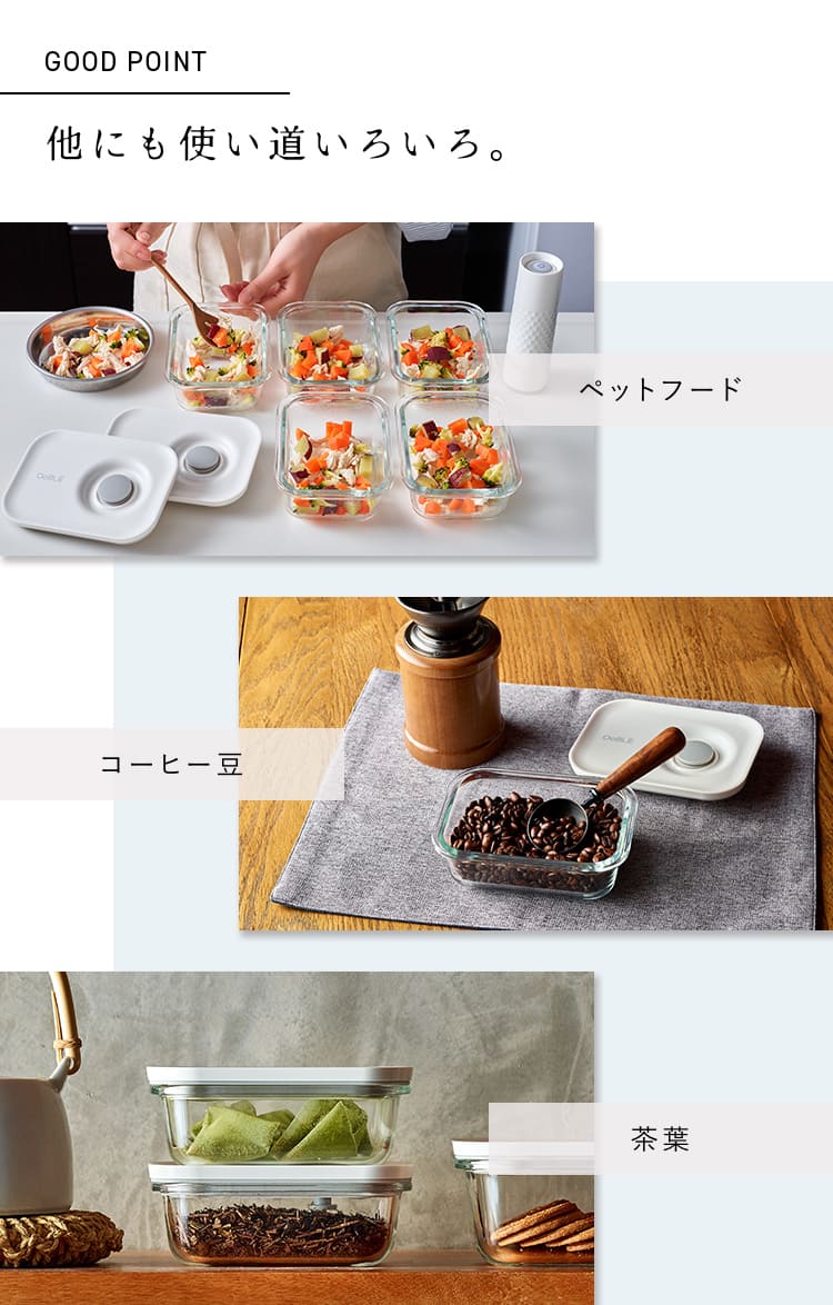 食材の鮮度をキープする真空保存容器&バッグ「OoBLE Fresh Kit」